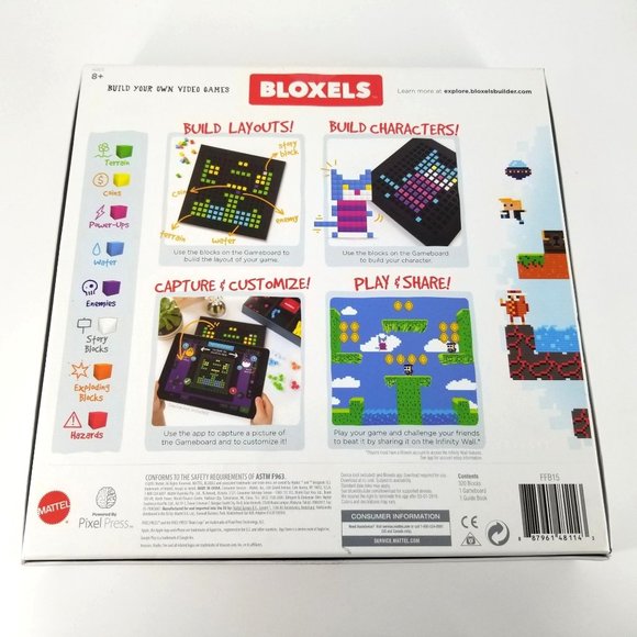 Bloxels Board Game Mattel Build Your Own Computer Starter Kit 8+ Years FFB15 - Picture 3 of 13